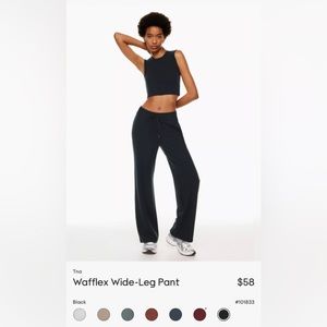 Aritzia TNA Wafflex Wide Leg Pants